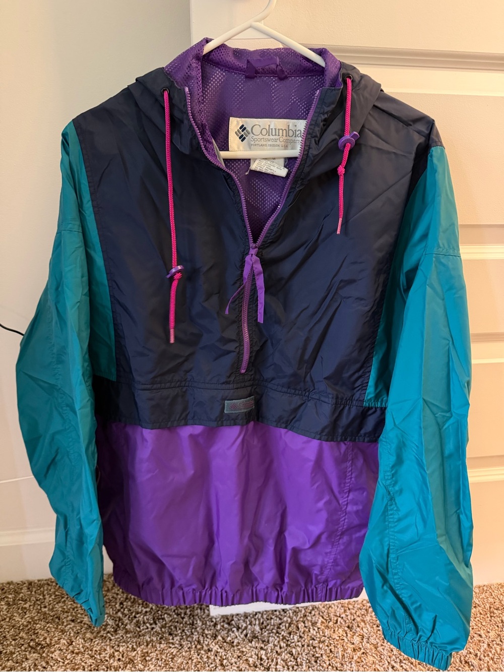 Columbia | Colorblock Windbreaker Jacket - Purple/Teal/Navy
